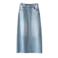thumbnail image 6 of Women'S Light Wash Denim Skirt 2025 New High Waist A-Line Bodycon Midi Summer Skirt Slim Fit Casual Streetwear Fashion Must Have, 6 of 6