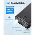 thumbnail image 4 of Portable Charger Power Bank 30000mAh - USB C 22.5W Fast Charging External Battery Pack Charging Bank PD QC4.0 with Flashlight 3 Outputs & 2 Inputs Phone Charger for iPhone Samsung Galaxy iPad etc, 4 of 5