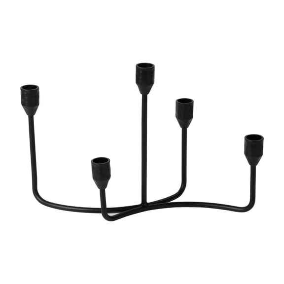 Better Homes & Gardens Decorative Indoor Black Iron Taper Candelabra