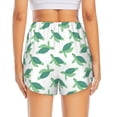 thumbnail image 4 of Uemuo Sea Turtle Pattern Women's Athletic Shorts High Waisted Running Shorts with Liner Pockets Gym Elastic Workout Shorts-XX-Large, 4 of 9