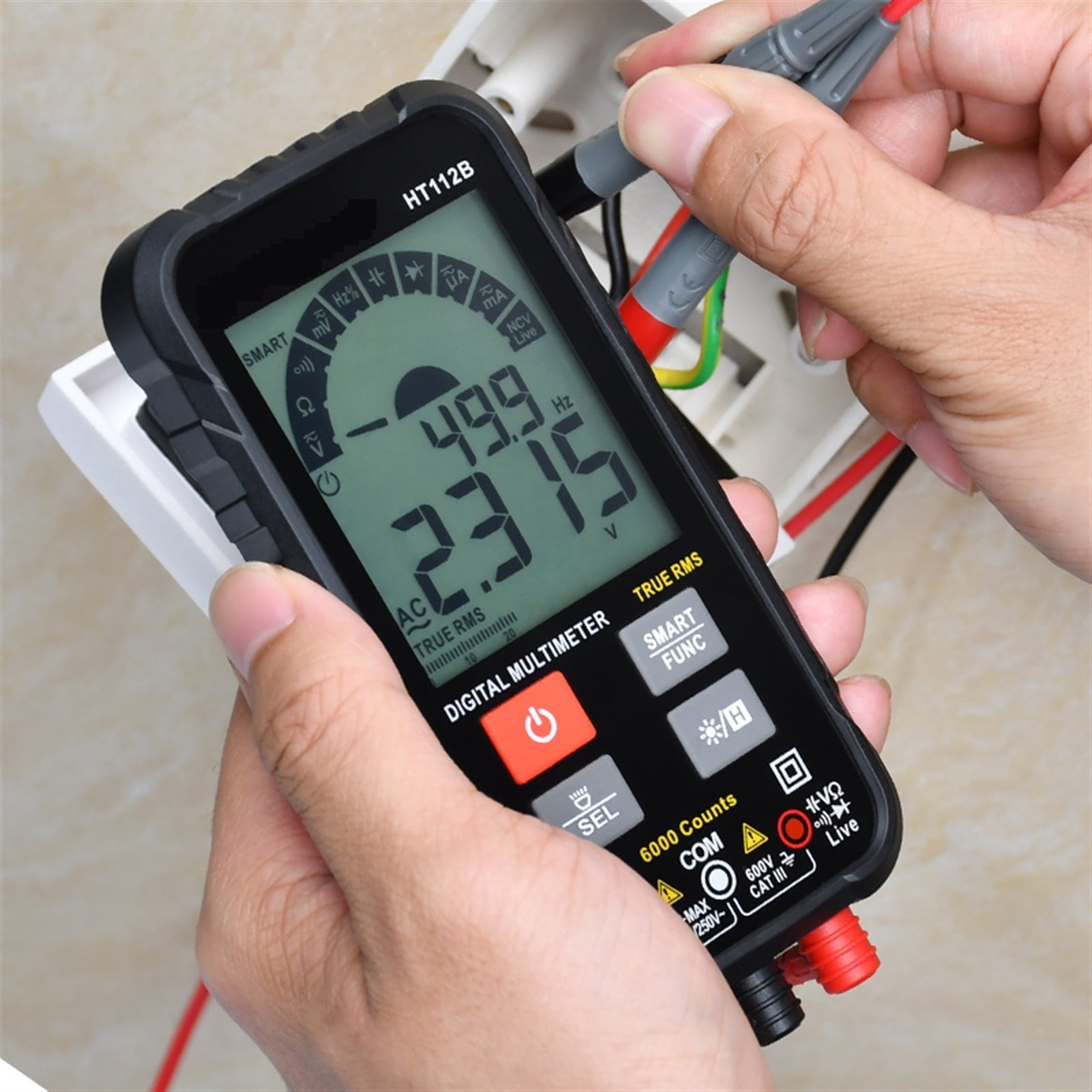 Smart Portable Digital Multimeters Amp Ohm Hz Capacitance Battery Tester Voltmeter Auto Range Voltage Current Tester ,Fast and Accurate Precise