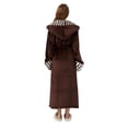 thumbnail image 6 of Jamicy Women's Sleep Robe Casual Striped Bath Robe Fleece Long Bathrobe Fluffy Plush Fuzzy Long Sleeve Soft Thick Warm, 6 of 7