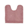 thumbnail image 2 of Better Trends 20" x 20" U-Shape Toilet Rug, 100% Cotton Soft Reversible Tufted Bathroom Rug, Contour Mat, Water Absorbent, Machine Washable, Toilet Base Rug (Pink) Edge Collection, 2 of 4