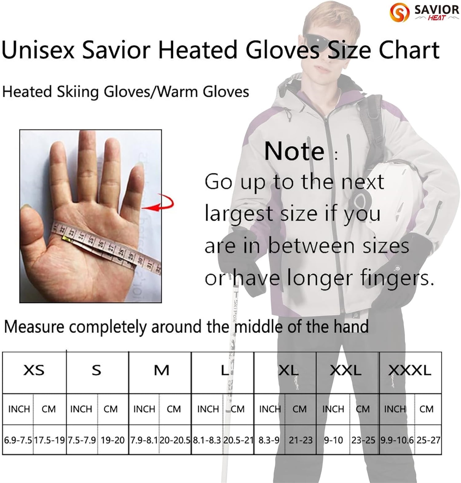 SAVIOR HEAT Heated Mittens Gloves Men Women - 7.4V 2200MAH Electric Rechargeable Battery Gloves for Winter Skiing Skating Snow Camping Hiking Heated Hand Warmer Gloves