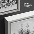 thumbnail image 4 of wall26 Framed Canvas Print Wall Art Snow Covered Trees in The Winter Forest Floral Nature Photography Realism Expressive Dark Black and White for Living Room, Bedroom, Office - 16"x24" Whit, 4 of 5