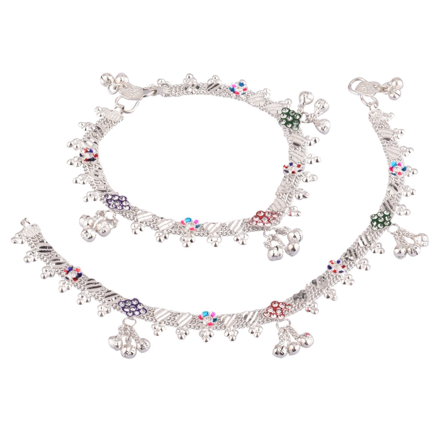 Efulgenz Indian Silver Tone Anklets for Women Boho Gothic Vintage