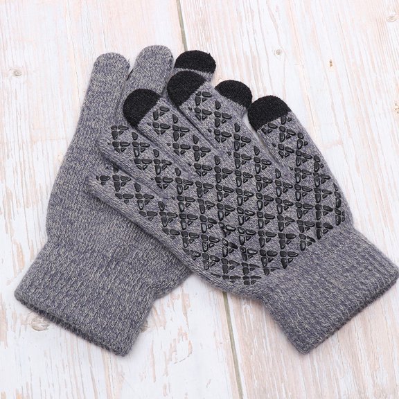 HONMEET Assorted Color Anti-Slip Knitted Gloves for Screen Touch Winter Warmth