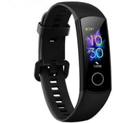 Honor Band 5 Smart Bracelet Watch, AMOLED Touch Display, SpO2 Monitor, Waterproof Fitness   Sleep Tracker, 24/7 Heart Rate Tracking, 14 Day Battery - CRS-B19S (Meteorite Black)