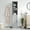 Gray, variant on BizChair Freestanding Linen Tower Storage Cabinet with Magnetic Close Door, In-Cabinet Adjustable Shelf, and 3 Upper Open Shelves in Gray