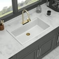 thumbnail image 6 of Kitchen Sink Drop In Waterfall Kitchen Sink - 33x22" White Composite Granite Quartz Single Bowl Workstation kitchen sink with Pull-Out Faucet,Stainless Steel Kitchen Sink, 6 of 11