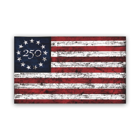 Vintage Betsy Ross 250th Anniversary American Flag, 1776-2026 USA Banner For Indoor Outdoor Patriotic Decor