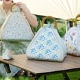 thumbnail image 2 of Foldable Waterproof Picnic Blanket with Carry Handle - Thick Padded Outdoor Mat for Beach, Portable Outdoor Blankets Tote Bag with Zipper, Thick Padded Round Mat, for Park, Hiking, Travel (S), 2 of 7
