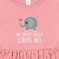 thumbnail image 4 of Inktastic My Great Uncle Loves Me Girls Baby Dress, 4 of 5