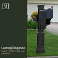 thumbnail image 5 of Mayne Signature Plus Mailbox Arm Mount White Plastic Mailbox Post, 5 of 14