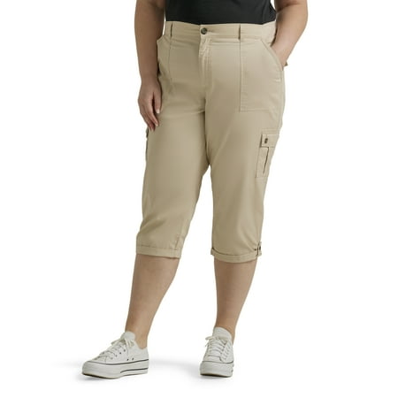 Lee Women's Plus Size Flex-to-Go Cargo Capri