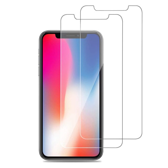 piezas de vidrio templado compatibles con iPhone X/iPhone XS, transparente brillar Electrónica