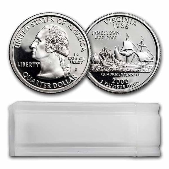 2000-S Virginia Statehood Quarter 40-Coin Roll Proof (Silver)