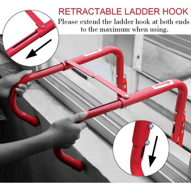 Hausse Retractable 3 Story Fire Escape Ladder, 25 Feet 