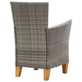 thumbnail image 5 of vidaXL Patio Chairs 2 pcs with Cushions Poly Rattan Gray, 5 of 6