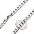 thumbnail image 2 of Men's 8.6mm High-Polished Stainless Steel Flat Cuban Link Curb Chain Necklace, 24 inches, 2 of 7