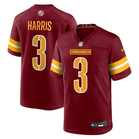 Men's Nike Will Harris Burgundy Washington Commanders Team Game Jersey