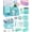green+blue, variant on 21Pcs Pink Desk Organizers and Accessories With Mesh Desk Organizer and 360 ° Rotating Pen Holder and a Lot of Office Pink Office Supplies, Beautifully Presented in a Gift Box