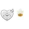 thumbnail image 1 of Reloj De Pared Acrílico Con Forma De Corazón Y Soporte Giratorio Para Secar Tazas, Diseño Creativo, Movimiento Silencioso, Organizador Decorativo Para Estudio, Cafetería, Oficina, Armario,, 1 of 8