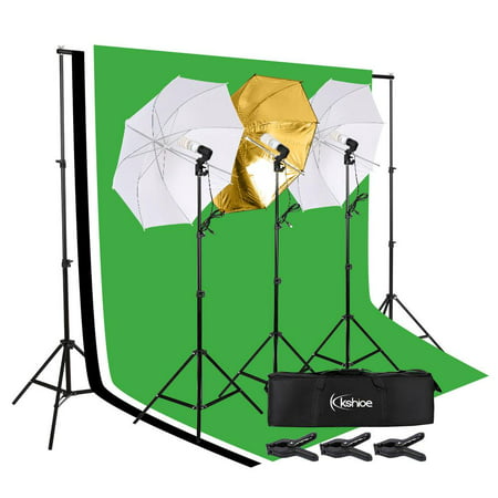 Ktaxon Photography Studio Backdrop Stand Umbrella Continuous Lighting Kit with