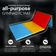 thumbnail image 2 of BalanceFrom 10ft x 4ft x 2in 4-Panel All-Purpose Folding Gymnastics Mat, Multicolored, 2 of 11