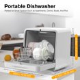 thumbnail image 7 of Advwin Countertop Dishwasher with Upgraded 24H Delay Cleaning and 7 Programs & 5L Tank, 360° Dual Spray, Air Dry, No Install for Apartments/RVs, 7 of 7
