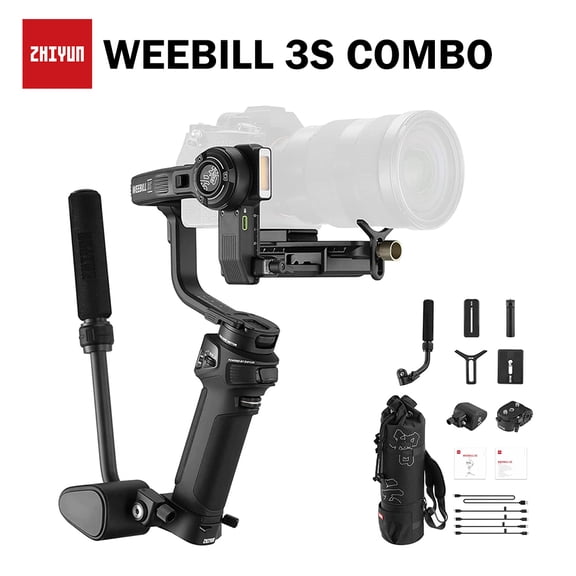 ZHIYUN Weebill 3S Combo [Official] Camera Gimbal Handheld Stabilizer 3-Axis Black for DSLR Mirrorless Cameras