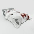 thumbnail image 3 of Ambesonne Japanese Bedding Set 3 Pcs, Floral Art on Umbrella, Twin XL, White and Red, 3 of 3