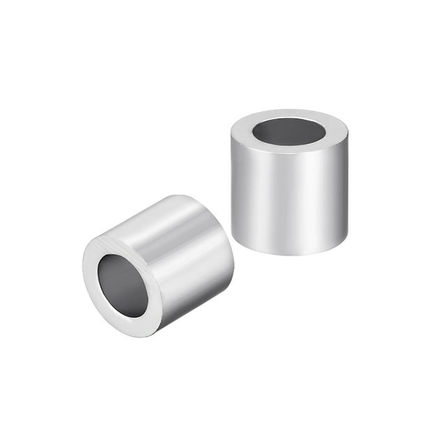 Unique Bargains M3 Aluminum Sleeve Crimp 3mm(1/8 In) Steel Wire Rope Button Stop 100 Pcs