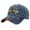 Navy, variant on Men and Women Outdoor Sun Visor Retro Cap Washed Denim Letter M Embroidery Baseball Hat