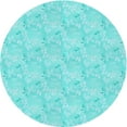 thumbnail image 1 of Ahgly Company Machine Washable Indoor Round Transitional Turquoise Green Area Rugs, 6' Round, 1 of 1