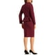 thumbnail image 3 of Conjunto de falda de 2 piezas para mujer INSPIRE CHIC, blazer peplum, falda lápiz de cintura alta, atuendo de trabajo XL color rojo vino, 3 of 6