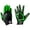 Green, variant on EliteTek RG-14 Football Gloves (White/Silver, Youth S)