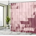 thumbnail image 4 of Ambesonne Geometric Shower Curtain, Triangle Pattern Abstract, 69"Wx84"L, Pale Rose, 4 of 4