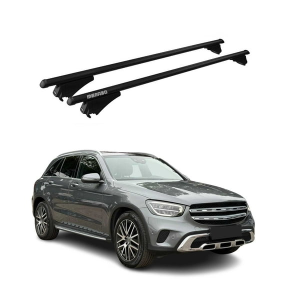OMAC Top Roof Racks Cross Bars for Mercedes GLC Class X253 2016-2022 Alu Black 2x