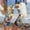 Blue, variant on Plus Size Floral Print Capris for Women 2025 Casual Summer Beach Pants for Holiday Resort Soft Capri Yoga Leggings