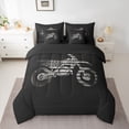 thumbnail image 2 of jejeloiu Extreme Dirt Bike 7-Piece Twin Bedding Sets,Gray Black Bedding Comforter Set For Boys Kids Reversible, 2 of 8