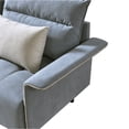 thumbnail image 4 of Canddidliike Sofa for Room Sofa Chaise Sleeper Sofa for Small Living Room Spaces with Cushion Couch for Bedroom Mid-Century Modern Reversible Sectional Sofa, Blue, 4 of 20