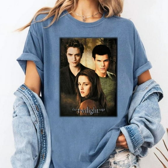 Unisex Twilight Ed And Bella Jacob Graphic T-Shirt, Sizes S-5XL, Tbun