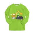 thumbnail image 4 of WUANDIXFA Toddler Boy Outfits Planet Homewear Sets Dinosaur Cotton Truck 2 Piece Long Sleeve Sets Sleepwear Clothes Set Loungewear Green,6-7 Years, 4 of 6