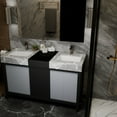 thumbnail image 2 of Sanibel 55 in W x 22 in D Black and Grey Double Bath Vanity and Castle Grey Marble Tops, 2 of 11