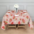 thumbnail image 3 of Strawberry Plants Fruit Flowe Square Tablecloth,Waterproof Square Table Cover,Wipeable Spillproof Washable Table Cover for Home Kitchen Party Decor 42"X42"(107x107cm), 3 of 6