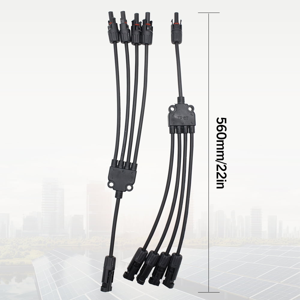 MAKERELE 1000V DC Solar Y Branch Connectors , IP67 Waterproof,Solar Panel Connector FMMMM+MFFFF for Parallel Connection Between Solar Panels(2Pairs)
