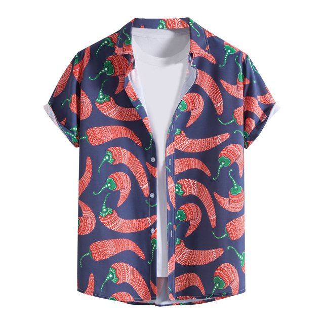 Cameland Chemise Décontractée à Manches Courtes Style Hawaïen pour Hommes