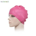 thumbnail image 2 of BadPiggies Silicone Swimming Cap Anti-slip Ear Wrap Waterproof Swim Shower Hat for Unisex Short Medium Long Hair (Pink), 2 of 5