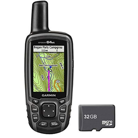 Garmin GPSMAP 64st Worldwide Handheld GPS with1 Yr. Birdseye Subscription and Preloaded TOPO U.S. 100K Maps + 32GB MicroSD Memory Card (Garmin Edge 510 Bundle Best Price)